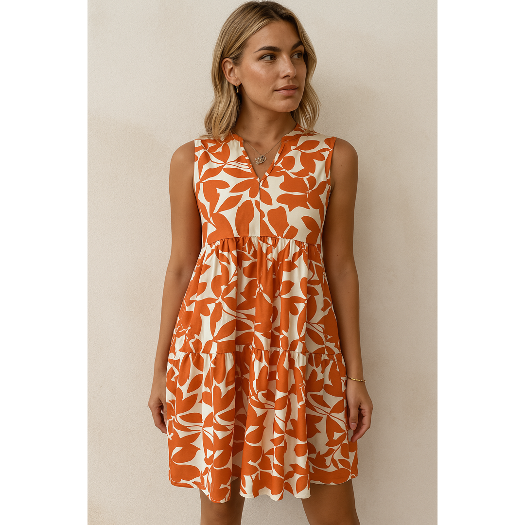 Dames zomerjurk met bloemenprint