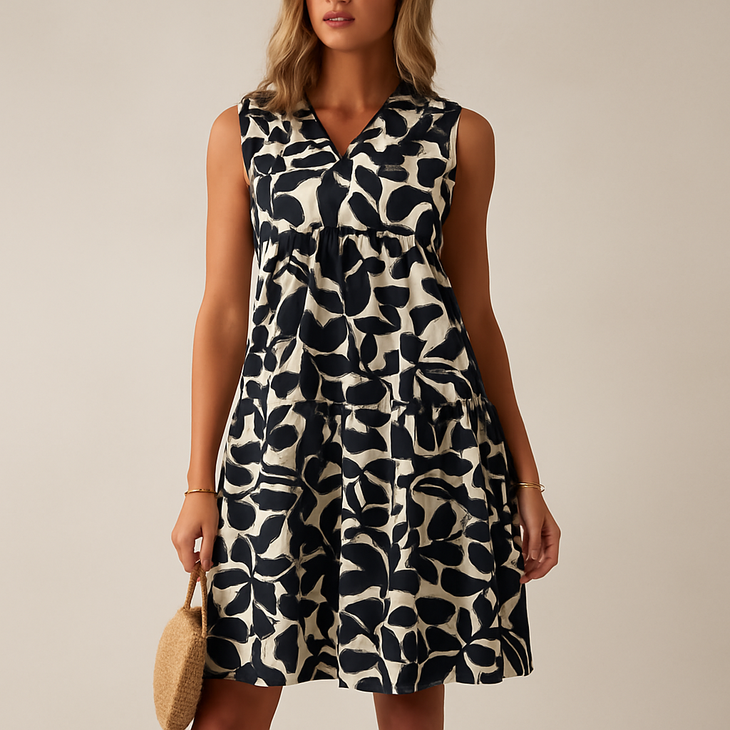 Dames zomerjurk met bloemenprint